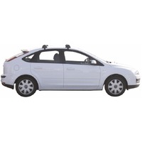 Prorack Silver 2 Bar Aero Through Bar kit to suit Ford Focus 5dr Hatch (7/2005 - 6/2011)