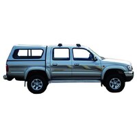 Prorack Silver 2 Bar Aero Flush Bar kit to suit Toyota HiLux Double Cab 4dr Ute (1997 - 4/2005)