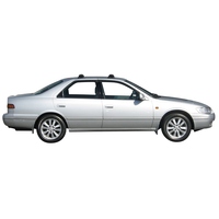 Prorack Silver 2 Bar Aero Through Bar kit to suit Toyota Camry 4dr Sedan (9/1997 - 9/2002)