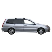 Prorack Black 2 Bar Aero Through Bar kit to suit Mitsubishi Lancer 5dr Wagon (8/2003 - 8/2007)
