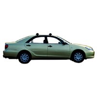 Prorack Silver 2 Bar Aero Through Bar kit to suit Toyota Camry 4dr Sedan (8/2002 - 7/2006)