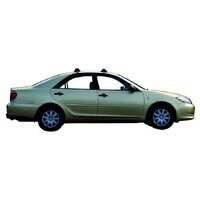 Prorack Silver 2 Bar Aero Flush Bar kit to suit Toyota Camry 4dr Sedan (8/2002 - 7/2006)