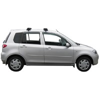 Prorack Silver 2 Bar Aero Through Bar kit to suit Mazda Demio 5dr Hatch (12/2002 - 8/2007)