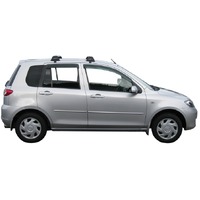 Prorack Silver 2 Bar Aero Flush Bar kit to suit Mazda Demio 5dr Hatch (12/2002 - 8/2007)