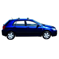 Prorack Silver 2 Bar Aero Through Bar kit to suit Toyota Corolla 5dr Hatch (11/2001 - 4/2007)