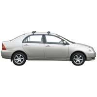 Prorack Silver 2 Bar Aero Flush Bar kit to suit Toyota Corolla 4dr Sedan (11/2001 - 4/2007)