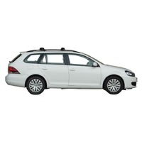 Prorack Silver 2 Bar Aero Through Bar kit to suit Volkswagen Golf Mk6 5dr Wagon (2009 - 7/2013)