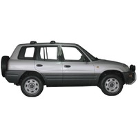 Prorack Silver 2 Bar Aero Through Bar kit to suit Toyota Rav4 5dr SUV (12/1994 - 5/2000)
