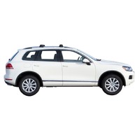 Prorack Silver 2 Bar Aero Through Bar kit to suit Volkswagen Touareg 5dr SUV (2010 - 2014)