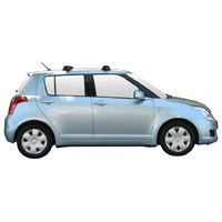 Prorack Silver 2 Bar Aero Through Bar kit to suit Suzuki Swift 5dr Hatch (2005 - 1/2011)