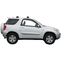 Prorack Silver 2 Bar Aero Through Bar kit to suit Toyota Rav4 3dr SUV (6/2000 - 1/2006)