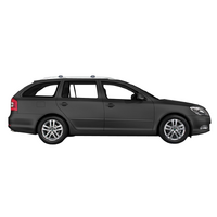 Prorack Silver 2 Bar Aero Rail Bar kit to suit Skoda Octavia 5dr Wagon (2009 - 8/2013)