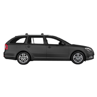 Prorack Silver 2 Bar Aero Through Bar kit to suit Skoda Octavia 5dr Wagon (2009 - 8/2013)