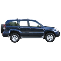 Prorack Silver 2 Bar Aero Through Bar kit to suit Toyota Land Cruiser Prado 120 Series 5dr SUV (3/2003 - 11/2009)