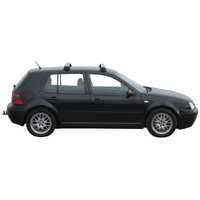 Prorack Silver 2 Bar Aero Through Bar kit to suit Volkswagen Golf Mk4 5dr Hatch (11/1998 - 8/2004)