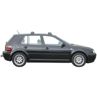 Prorack Silver 2 Bar Aero Flush Bar kit to suit Volkswagen Golf Mk4 5dr Hatch (11/1998 - 8/2004)
