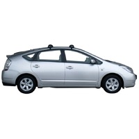 Prorack Silver 2 Bar Aero Flush Bar kit to suit Toyota Prius 5dr Hatch (2004 - 7/2009)