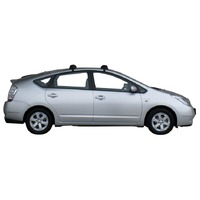 Prorack Silver 2 Bar Aero Through Bar kit to suit Toyota Prius 5dr Hatch (2004 - 7/2009)