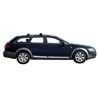 Prorack Black 2 Bar Aero Through Bar kit to suit Audi A6/S6/RS6 Allroad 5dr Wagon (6/2006 - 3/2012)