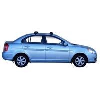 Prorack Silver 2 Bar Aero Flush Bar kit to suit Hyundai Accent 4dr Sedan (5/2006 - 2011)