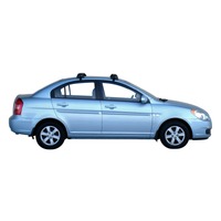 Prorack Black 2 Bar Aero Through Bar kit to suit Hyundai Accent 4dr Sedan (5/2006 - 2011)