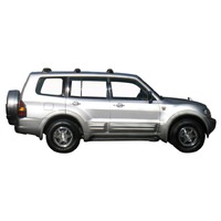 Prorack Silver 3 Bar Aero Through Bar kit to suit Mitsubishi Pajero LWB NM/NP 5dr SUV (5/2000 - 10/2006)