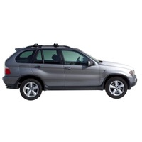 Prorack Silver 2 Bar Aero Through Bar kit to suit BMW X5 E53 5dr SUV (11/2000 - 2006)