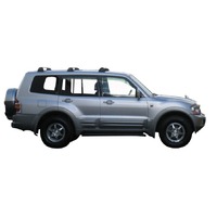 Prorack Silver 3 Bar Aero Flush Bar kit to suit Mitsubishi Pajero LWB NM/NP 5dr SUV (5/2000 - 10/2006)