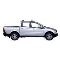 Prorack Silver 2 Bar Aero Flush Bar kit to suit SsangYong Actyon Sport 4dr Ute (3/2007 - 2012)