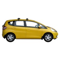 Prorack Silver 2 Bar Aero Flush Bar kit to suit Honda Jazz 5dr Hatch (7/2008 - 6/2014)