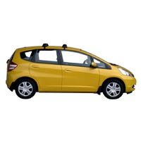 Prorack Silver 2 Bar Aero Through Bar kit to suit Honda Jazz 5dr Hatch (7/2008 - 6/2014)