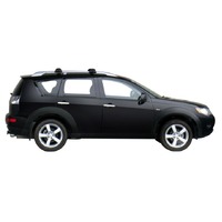 Prorack Black 2 Bar Aero Through Bar kit to suit Mitsubishi Outlander 5dr SUV (2/2006 - 2012)