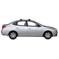 Prorack Black 2 Bar Aero Through Bar kit to suit Hyundai Elantra 4dr Sedan (6/2006 - 6/2011)