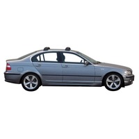Prorack Silver 2 Bar Aero Flush Bar kit to suit BMW 3 Series E46 4dr Sedan (7/1999 - 5/2004)