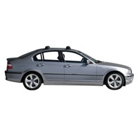 Prorack Silver 2 Bar Aero Through Bar kit to suit BMW 3 Series E46 4dr Sedan (7/1999 - 5/2004)