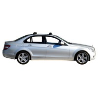 Prorack Silver 2 Bar Aero Through Bar kit to suit Mercedes-Benz C-Class W204 4dr Sedan (7/2007 - 2013)