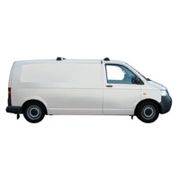 Prorack Silver 2 Bar Aero Through Bar kit to suit Volkswagen Transporter T5 SWB 4dr Van (2004 - 6/2015)