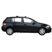 Prorack Black 2 Bar Aero Through Bar kit to suit Volkswagen Golf Mk6 5dr Hatch (3/2009 - 2012)