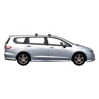 Prorack Silver 2 Bar Aero Flush Bar kit to suit Honda Odyssey 5dr MPV (4/2009 - 2013)
