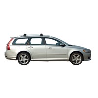 Prorack Silver 2 Bar Aero Through Bar kit to suit Volvo V50 5dr Wagon (2008 - Current)