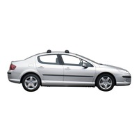 Prorack Silver 2 Bar Aero Flush Bar kit to suit Peugeot 407 4dr Sedan (2004 - 2010)
