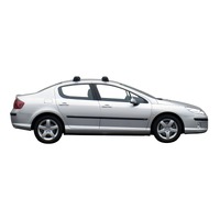 Prorack Silver 2 Bar Aero Through Bar kit to suit Peugeot 407 4dr Sedan (2004 - 2010)