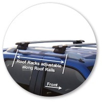 Yakima Black 2 Bar Roof Rack - Ford Ranger Wildtrak 4dr Ute 1/09 - 1/11 (S16Y &amp; K328)
