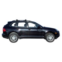 Prorack Silver 2 Bar Aero Through Bar kit to suit Porsche Cayenne 5dr SUV (2002 - 2010)