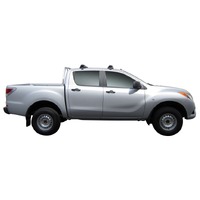 Prorack Black 2 Bar Aero Through Bar kit to suit Mazda BT-50 Dual Cab 4dr Ute (11/2011 - 9/2020)