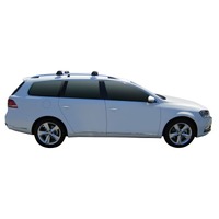 Prorack Silver 2 Bar Aero Flush Bar kit to suit Volkswagen Passat Mk7 5dr Wagon (11/2010 - 4/2015)