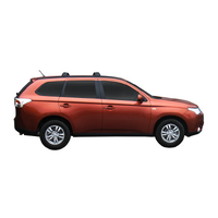 Prorack Black 2 Bar Aero Flush Bar kit to suit Mitsubishi Outlander 5dr SUV (11/2012 - 2015)