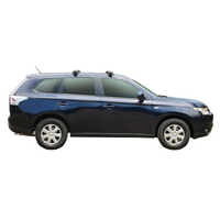 Prorack Silver 2 Bar Aero Through Bar kit to suit Mitsubishi Outlander 5dr SUV (2012 - 2021)