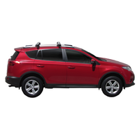 Prorack Silver 2 Bar Aero Through Bar kit to suit Toyota Rav4 5dr SUV (2013 - 2019)