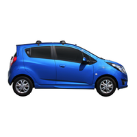 Prorack Silver 2 Bar Aero Flush Bar kit to suit Holden Barina Spark 5dr Hatch (2010 - 2020)